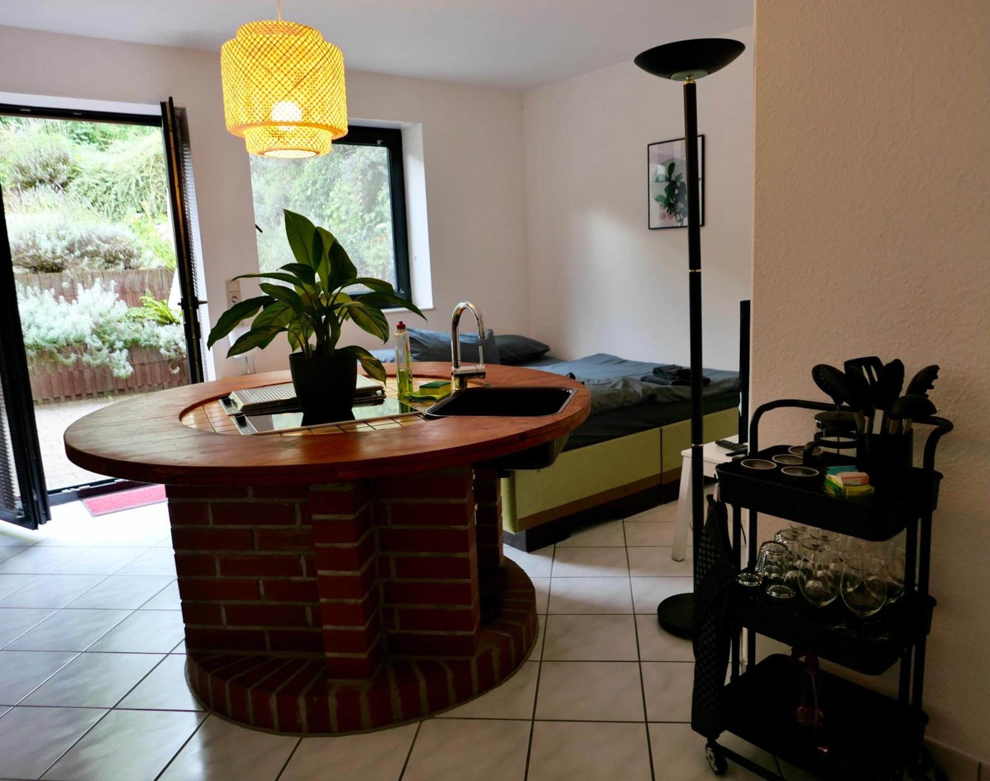 Schoenes Apartment Mit Terrasse Im Steingarten バート・フィルベル エクステリア 写真